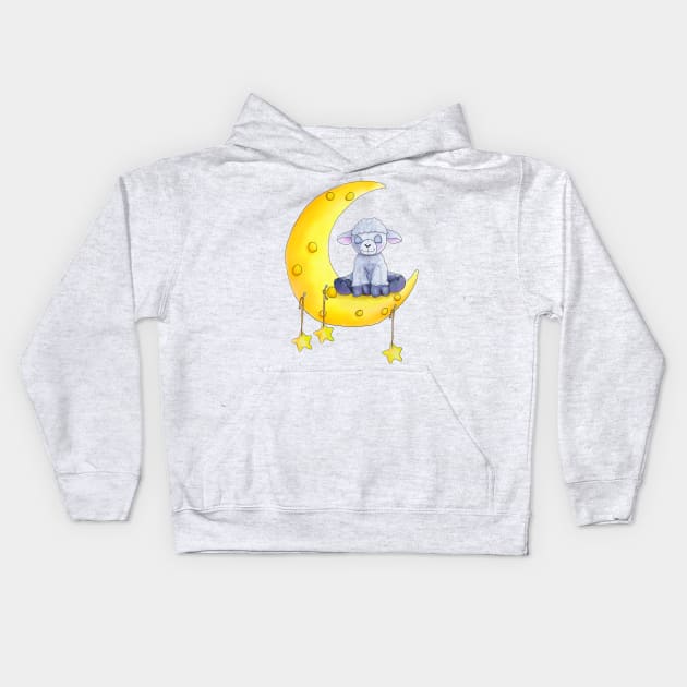 Sleeping Sheep Kids Hoodie by Julie Townsend Studio